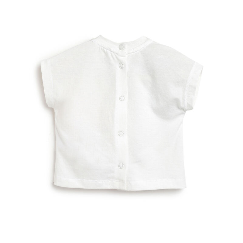 Infants Medium Natural Printed Outfit with Short Pants image number 1